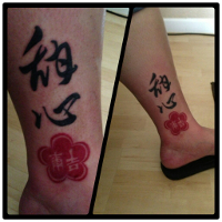 Chinese characters tattoo